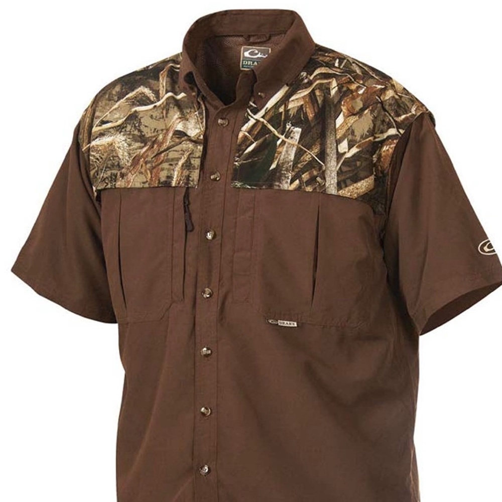 Drake NWT Camo 2 One Vented Wingshooter's Shirt